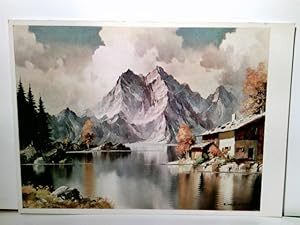 Seller image for Ernst Hther : Im Stubai. Knstler AK farbig. Gewsser, Gebudeansicht, Gebirgspanorama, Kunst, Malerei, Wiechmann Bildkarten Nr. 3281. for sale by ABC Versand e.K.