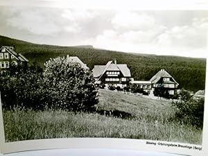 Büssing - Erholungsheim Braunlage im Harz. Alte, seltene AK s/w. Gebäudeansichten, Panoramablick