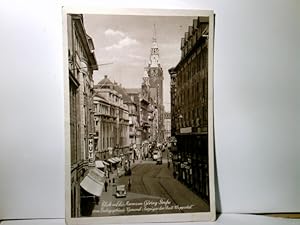 Blick auf die Hermann Göring - Straße vom General - Anzeiger der Stadt Wuppertal. Alte AK s/w. St...