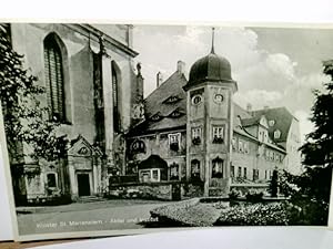 Kloster Marienstern Abtei Institut. Kuckau über Kamenz. Alte AK s/w. Gebäudeansicht, Parkanlage
