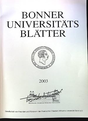 Bild des Verkufers fr 50 Jahre Collegium musicum der Universitt - in: Bonner Universittsbltter 2003. zum Verkauf von books4less (Versandantiquariat Petra Gros GmbH & Co. KG)