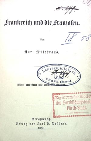 Bild des Verkufers fr Frankreich und die Franzosen. Zeiten, Vlker und Menschen, Erste Band zum Verkauf von books4less (Versandantiquariat Petra Gros GmbH & Co. KG)