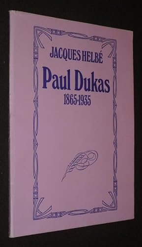Seller image for Paul Dukas, 1865-1935 for sale by Abraxas-libris