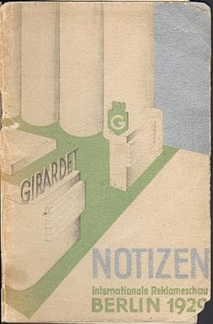 Notizen. Internationale Reklameschau Berlin 1929 [Notizbuch].