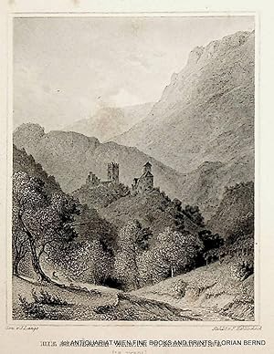 BURG WARTH, Castel Guardia Altenburg (Kaltern), Castelvecchio Ansicht view ca. 1842 Titel: Sie Sc...