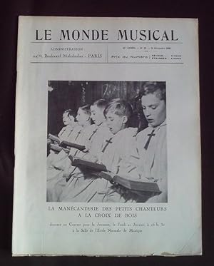 Le monde musicale - N°12 Décembre 1936