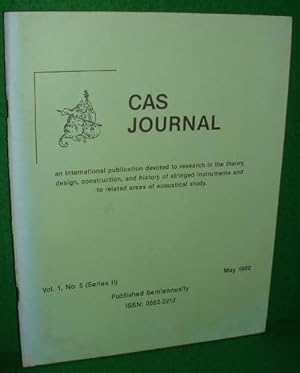 JOURNAL OF THE CATGUT ACOUSTICAL SOCIETY (CAS JOURNAL) 1990