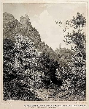 EPPAN, Burg Hocheppan, Ansicht view 1842 [aus: Schimmer: Das Kaiserthum Oestrerreich etc.]