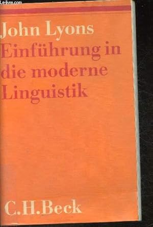 Imagen del vendedor de Einfhrung in die moderne Linguistik a la venta por Le-Livre