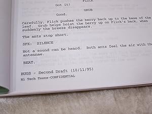 "BUGS" Original Early DRAFT Screenplay A BUGS LIFE 1995 PIXAR Hi Tech Toons RARE SCRIPT