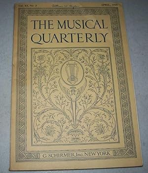 Image du vendeur pour The Musical Quarterly April 1925, Volume 11, Number 2 mis en vente par Easy Chair Books