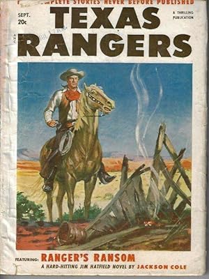 Imagen del vendedor de TEXAS RANGERS: September, Sept. 1952 ("Ranger's Ransom") a la venta por Books from the Crypt