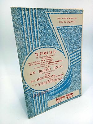 PARTITURA. YO PIENSO EN EL (FRANCOISE HARDY) UN SUEÑO ROTO (JULE STYNE). Quiroga, 1963