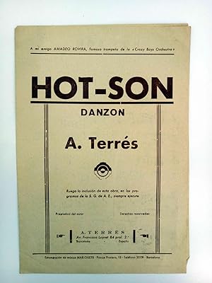 PARTITURA. HOT SON. DANZÓN, POR A. TERRÉS. AÑOS 30. A. Terrés, Circa 1930