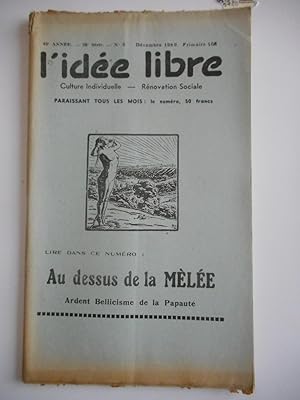 Imagen del vendedor de L'idee libre" - n9 de novembre 1959 a la venta por Frederic Delbos