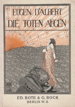 Immagine del venditore per Die toten Augen. Eine Bhnendichtung, Textbuch. Musik von Eugen d'Albert. venduto da Fokas Holthuis