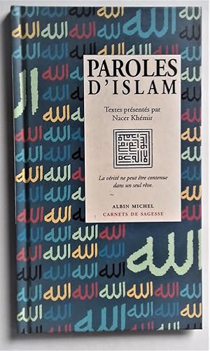 Bild des Verkufers fr Paroles d'Islam. zum Verkauf von Librairie Pique-Puces