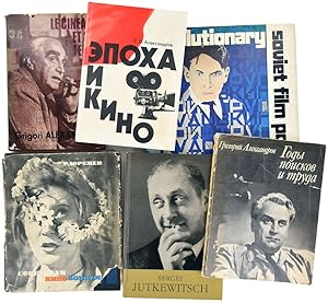 Seller image for Books from the collection of Norman Swallow, comprising: - Yutkevich (S.I, editor). Sergei Eisenstein. Izbrannye Proizvedeniya v Shesti Tomakh [Selected Works in Six Volumes, here vols 2, 3, & 4 only]. Moscow: Art, 1964-66, FIRST EDITIONS, 4to, original cloth, all very good in chipped dustjackets, the earliest volume inscribed on the half-title to Norman Swallow by Grigori Aleksandrov - Yurenev (R.) Soviet Comedy Film. Moscow: Science Publishers, 1964, FIRST EDITION, pp. 538, 8vo, original cloth with frayed dustjacket, the final gathering beginning to come away, inscribed by Grigori Aleksandrov to Norman Swallow - Maja Turowskaja & Juri Chanjutin. Sergei Jutkewitsch [Sergei Yutkevich]. A monograph. Berlin: Henschelverlag, Der Deutsch Akademie der Knste, 1968, FIRST EDITION, pp. 52, crown 8vo, original illustrated boards, very good, inscribed in French by Sergei Yutkevich to Norman Swallow and dated 1969, with a letter to the same from Aleksandrov's grandson (and namesake) laid in - Co for sale by Blackwell's Rare Books ABA ILAB BA