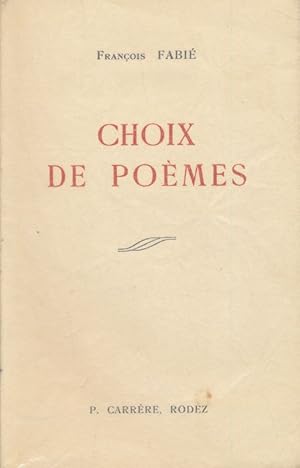 Seller image for Choix de pomes for sale by LIBRAIRIE GIL-ARTGIL SARL