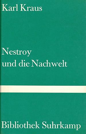 Nestroy und die Nachwelt. Mit einem Nachwort von Hans Mayer.