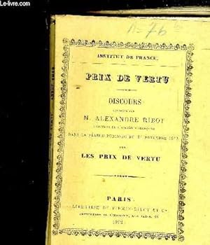 Seller image for Discours prononc par M. Alexandre Ribot, directeur de l'Acadmie franaise dans la sance publique du 21 novembre 1912. for sale by Le-Livre