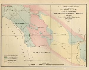 US Pacific Railroad c. 1855 geological survey San Diego Colorado River