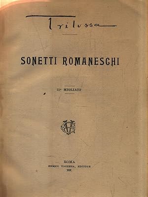 Bild des Verkufers fr Sonetti romaneschi zum Verkauf von Librodifaccia
