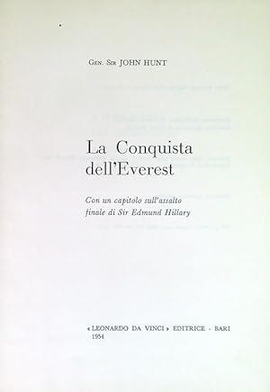 Bild des Verkufers fr La conquista dell'Everest zum Verkauf von Librodifaccia