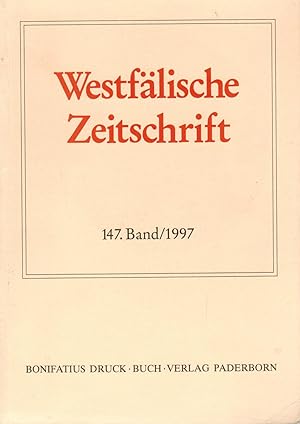 Bild des Verkufers fr Westflische Zeitschrift. 147. Band / 1997. Zeitschrift fr vaterlndische Geschichte und Altertumskunde zum Verkauf von Paderbuch e.Kfm. Inh. Ralf R. Eichmann