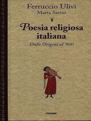 Imagen del vendedor de Poesia religiosa italiana a la venta por Librodifaccia