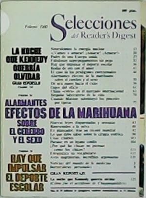 Imagen del vendedor de Selecciones del Reader's Digest - Febrero 1980 - Tomo LXXIX, N 471. ndice: Necesitamos la energa nuclear, Hay que impulsar el deporte escolar, El caso de los perdigones envenenados, Alarmantes efectos de la marihuana sobre el cerebro y el sexo, Cuando Matisse sustituy los pinceles por tijeras, Lo que debes saber sobre la ciruga esttica, Aves migratorias, increbles argonautas, La noche que Kennedy querra olvidar (Cmo fue el accidente de Chappaquiddick). a la venta por Librera y Editorial Renacimiento, S.A.