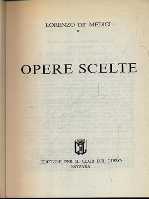 Bild des Verkufers fr Opere scelte zum Verkauf von Librodifaccia
