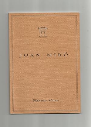 Image du vendeur pour Joan Mir. mis en vente par Librera El Crabo