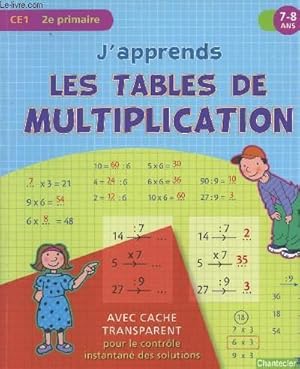 Bild des Verkufers fr J'apprends les tables de multiplication - Avec cache transparent pour le contrle instantan des solutions - CE1, 2e primaire - 7-8 ans zum Verkauf von Le-Livre