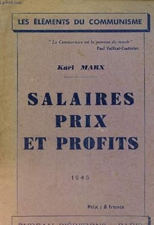 Image du vendeur pour Salaires prix et profits mis en vente par Le-Livre