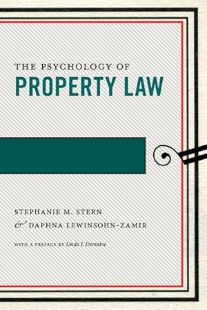 Imagen del vendedor de Psychology of Property Law a la venta por GreatBookPrices