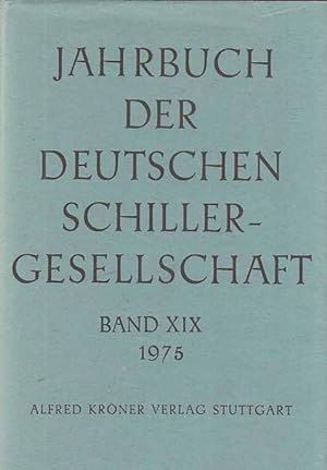 Seller image for Band 19. Jahrbuch der Deutschen Schiller-Gesellschaft. for sale by Fundus-Online GbR Borkert Schwarz Zerfa