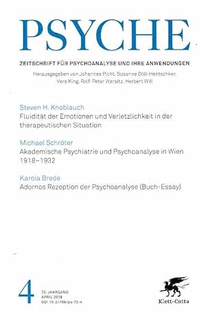 Seller image for Nr. 4. April 2019. Psyche. 73. Jg. Zeitschrift fr Psychoanalyse und ihre Anwendungen. for sale by Fundus-Online GbR Borkert Schwarz Zerfa