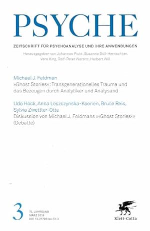 Imagen del vendedor de Nr. 1. Januar 2019. Psyche. 73. Jg. Zeitschrift fr Psychoanalyse und ihre Anwendungen. a la venta por Fundus-Online GbR Borkert Schwarz Zerfa