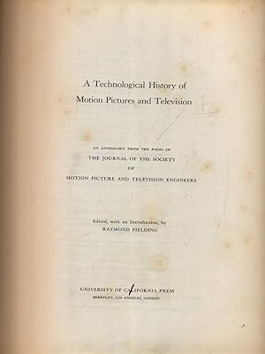 Imagen del vendedor de A technological history of motion pictures and television a la venta por Librodifaccia