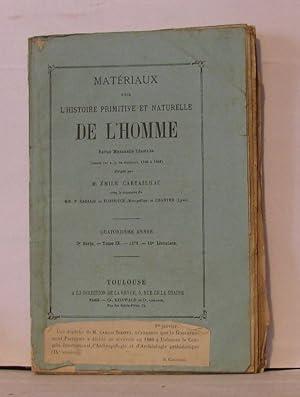 Seller image for Matriaux pour l'histoire primitive et naturelle de l'homme revue mensuelle illustre - 2e srie - Tome IX - 10e livraison for sale by Librairie Albert-Etienne