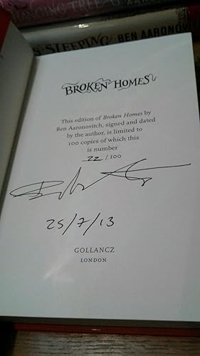 Immagine del venditore per Broken Homes: Rivers of London Series Book 4 - 'SIGNED & Publication DATED' Numbered Limited Edition (1st Edition . First Print thus) venduto da First.Editions1st