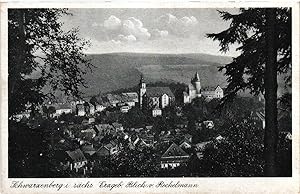 Schwarzenberg im sächsischen Erzgebirge, Blick vom Rockelmann, ungelaufen