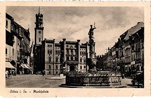 Zittau in Sachsen Marktplatz, gelaufen