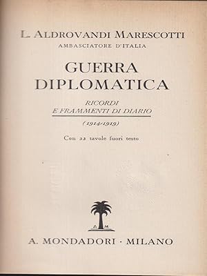 Bild des Verkufers fr Guerra diplomatica zum Verkauf von Librodifaccia