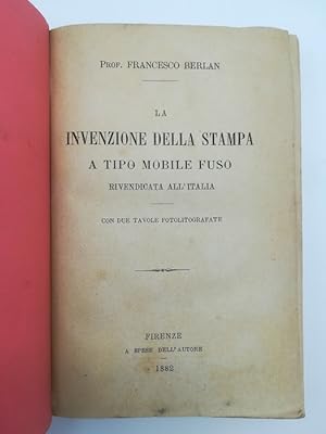 La invenzione della stampa a tipo mobile fuso rivendicata all'Italia
