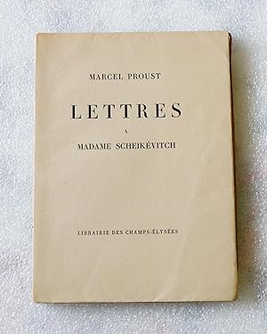 Bild des Verkufers fr Lettres  Madame Scheikvitch zum Verkauf von Cotswold Valley Books