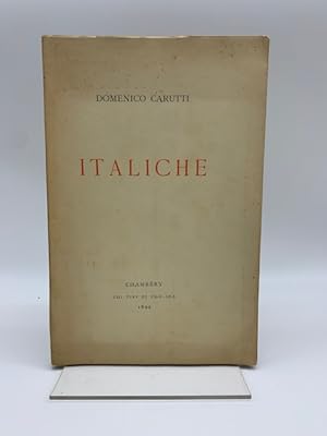 Bild des Verkufers fr Italiche zum Verkauf von Coenobium Libreria antiquaria