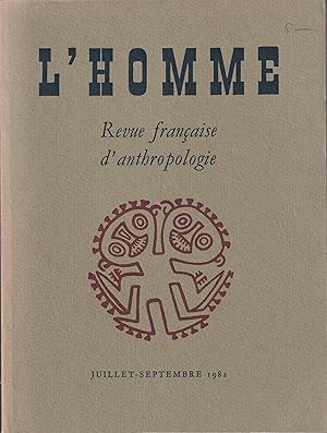 Seller image for L'Homme. - Revue franaise d'anthropologie. - Tome XXII - N 3 - Juillet/Septembre 1982. - Les ftes dans le monde hindou. for sale by PRISCA