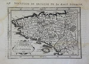 Bild des Verkufers fr BRITANNIA: DESCRIPTION DE BRETAIGNE EN LA GAUIE LIONNOISE: MAP zum Verkauf von Hornseys